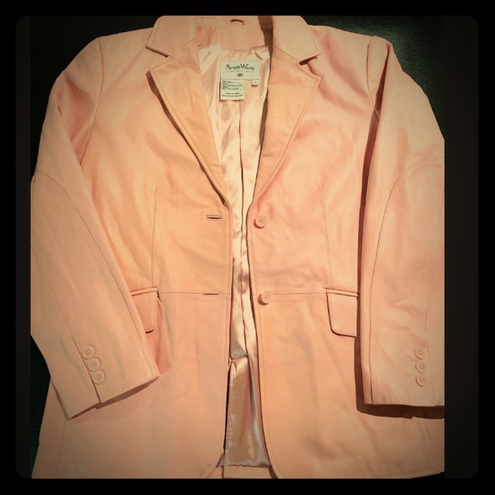Pamela McCoy Mauve Leather Jacket